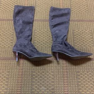 Brown Suede Pull- On Boots - Excellent Condition